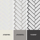 MSI Retro Bianco Herringbone 12.2 in. x 10.83 in. x 6mm Glossy Porcelain Mesh-Mounted Mosaic Tile (13.8 sq. ft. / case)