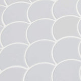 MSI Retro Gray Scallop 13.19 in. x 11.22 in. x 6mm Glossy Porcelain Mesh-Mounted Mosaic Tile (13.65 sq. ft. / case)