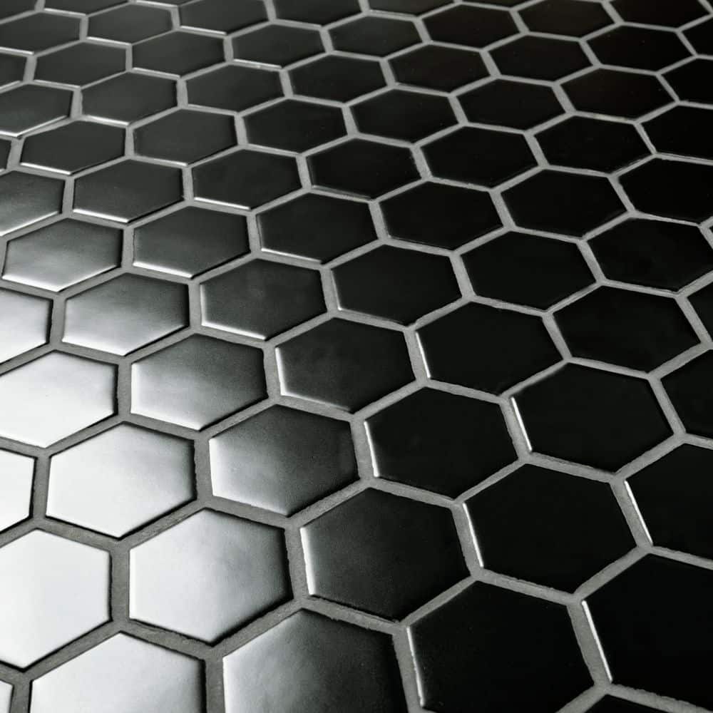 MSI Retro Black Hexagon 11.63 in. x 12.75 in. Matte Porcelain Floor and Wall Tile (14.4 sq. ft./Case)