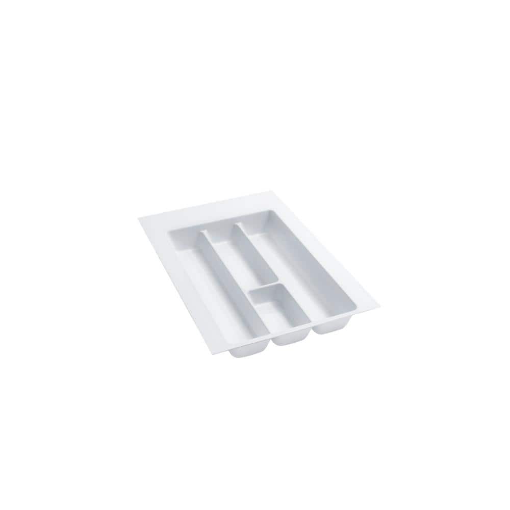 Rev-A-Shelf Medium White Polymer Utility Tray Drawer Insert, 14.25 in W x 21.25 in D
