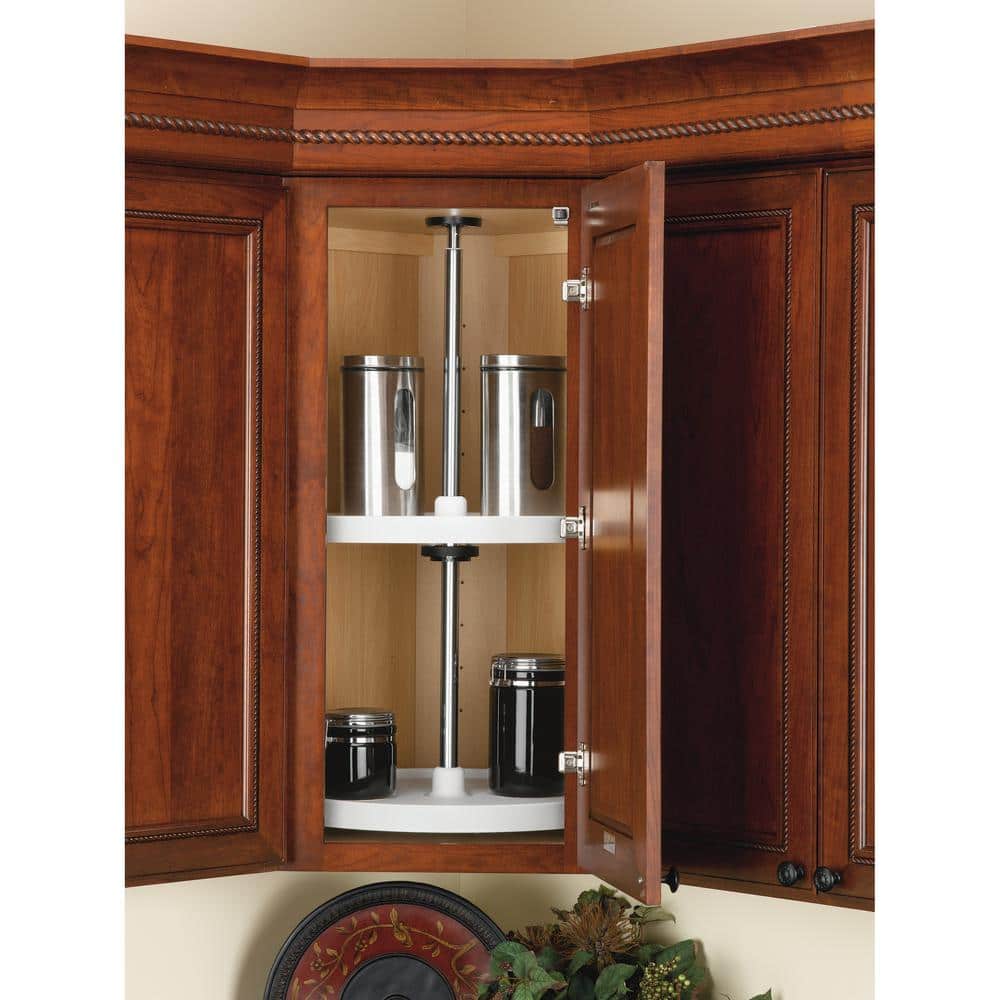 Rev-A-Shelf Value Line Polymer Full-Circle 2-Shelf Lazy Susans for Corner Wall Cabinets