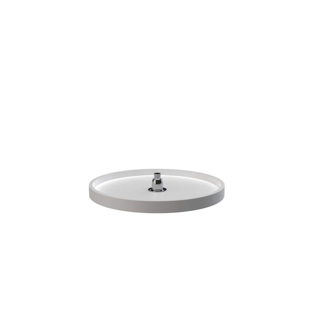 Rev-A-Shelf 20 in White Polymer Full Circle Lazy Susan with Bottom mount