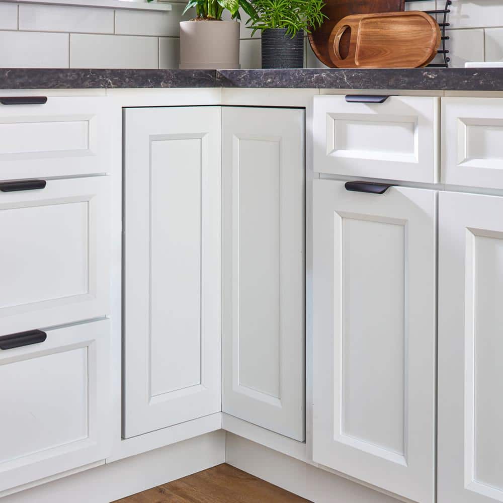 Rev-A-Shelf 2-Shelf White 28 in. Lazy Susan Pie-Cut Polymer