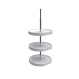 Rev-A-Shelf 20 in White Polymer D-Shape Lazy Susans 3-Shelf