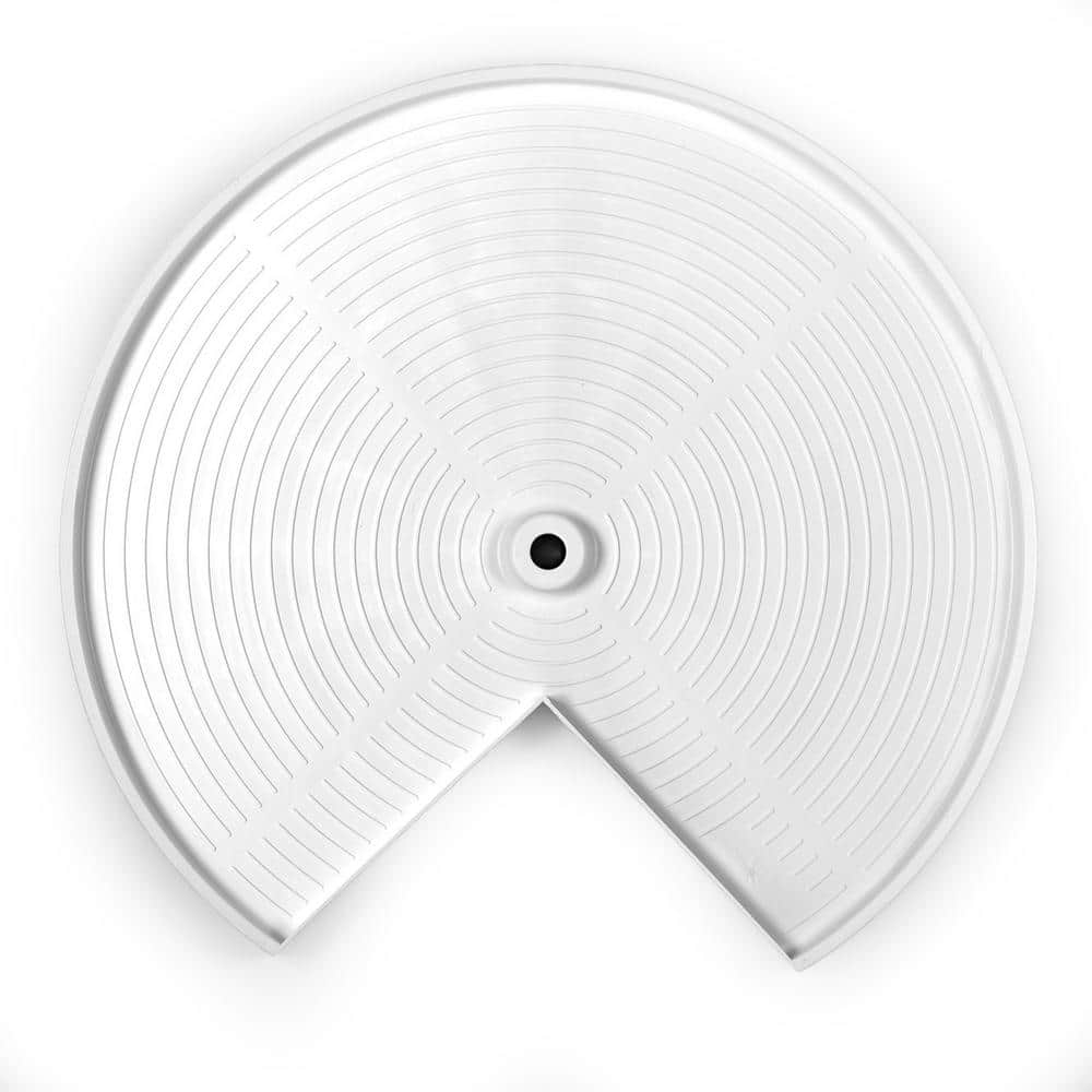 Rev-A-Shelf 2-Shelf White 24 in. Lazy Susan Pie-Cut Polymer