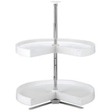 Rev-A-Shelf 2-Shelf White 24 in. Lazy Susan Pie-Cut Polymer