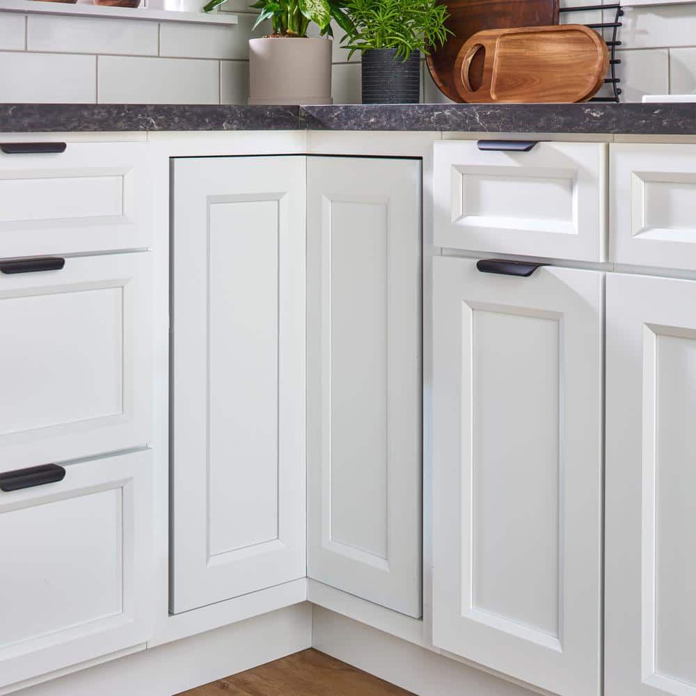Rev-A-Shelf 2-Shelf White 24 in. Lazy Susan Pie-Cut Polymer