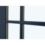 JELD-WEN 36 in. x 80 in. Left-Hand 4 Lite Clear Glass Revival Blue Painted Fiberglass Prehung Front Door with Brickmould