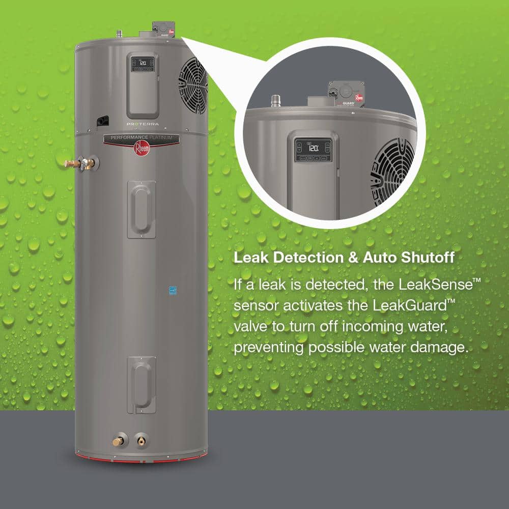 Rheem ProTerra 50 Gallon Smart Hybrid Heat Pump Water Heater with Leak Detection