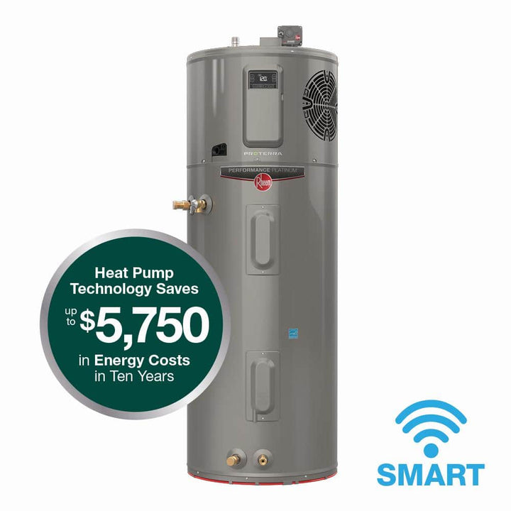 Rheem ProTerra 65 Gal Smart Hybrid Heat Pump Water Heater w/ Leak Detection & Wi-Fi