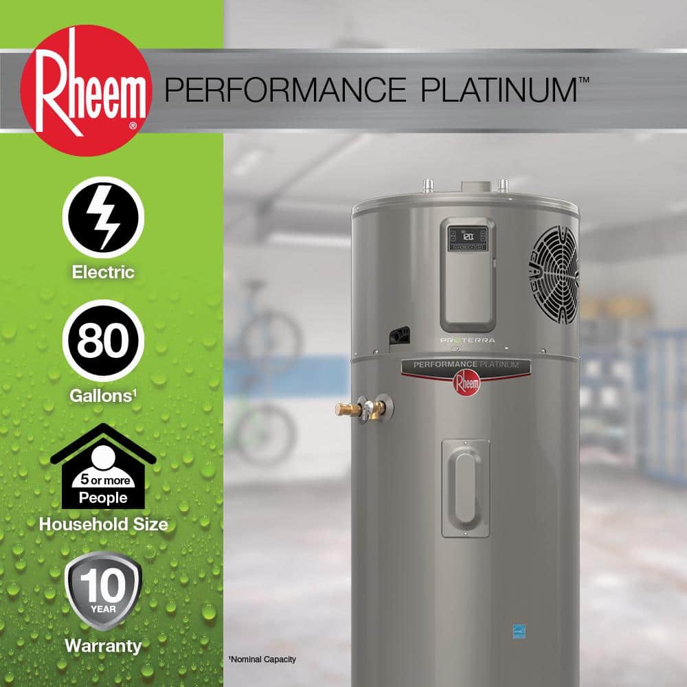 Rheem Performance Platinum 80 Gallon Smart Hybrid Electric Heat Pump Water Heater