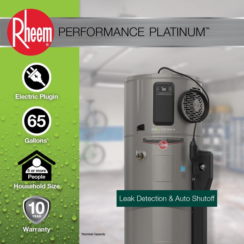 Rheem ProTerra 65-Gallon Smart Heat Pump Water Heater with Leak Detection