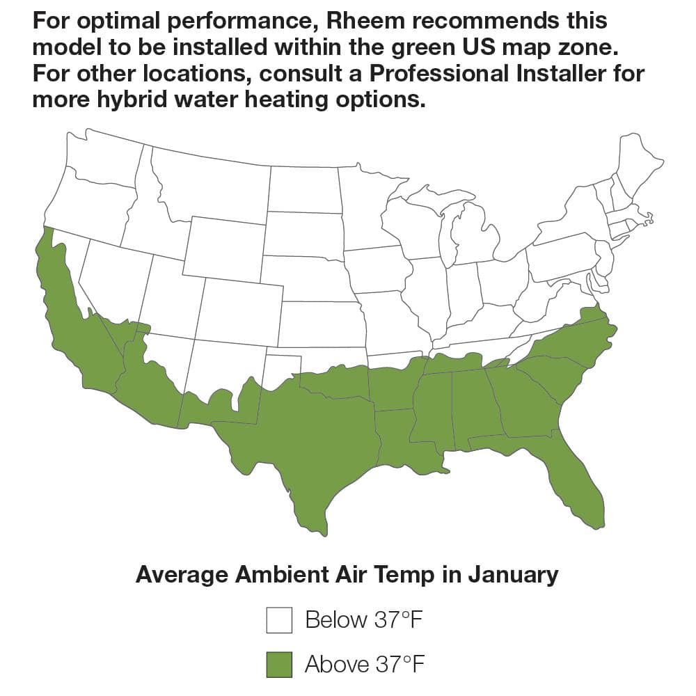 Rheem Performance Platinum ProTerra 80 Gal Heat Pump Water Heater with Smart WiFi and 10-Year Warranty