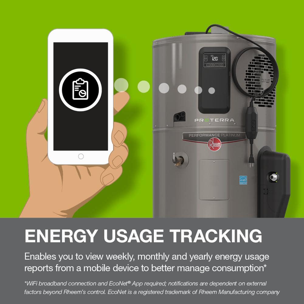 Rheem ProTerra 80 Gal. Smart Heat Pump Water Heater with Leak Detection