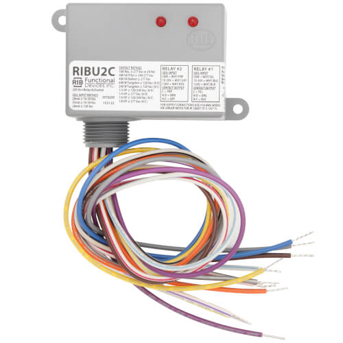 Functional Devices RIBU2C relay - front view (Type: SPDT; Voltage: 120v)
