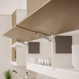 Richelieu Atmos Series Anthracite 107° Medium-Duty Soft-Close Lift-Up Hinge for Frameless Cabinets (1 Pair)