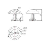 Richelieu Estérel 1-3/16 in. (30 mm) Classic Round Cabinet Knob in Brushed Nickel