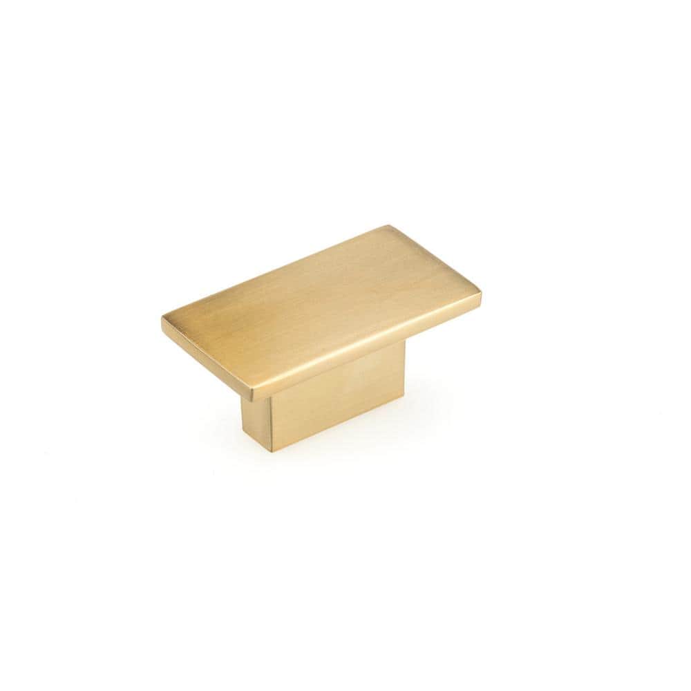Richelieu 1-9/16 in. x 7/8 in. (40 mm x 22 mm) Aurum Brushed Gold Contemporary Metal Cabinet Knob