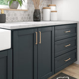 Richelieu Eglinton 6 in. (152 mm) Champagne Bronze Modern Rectangular Cabinet Bar Pull