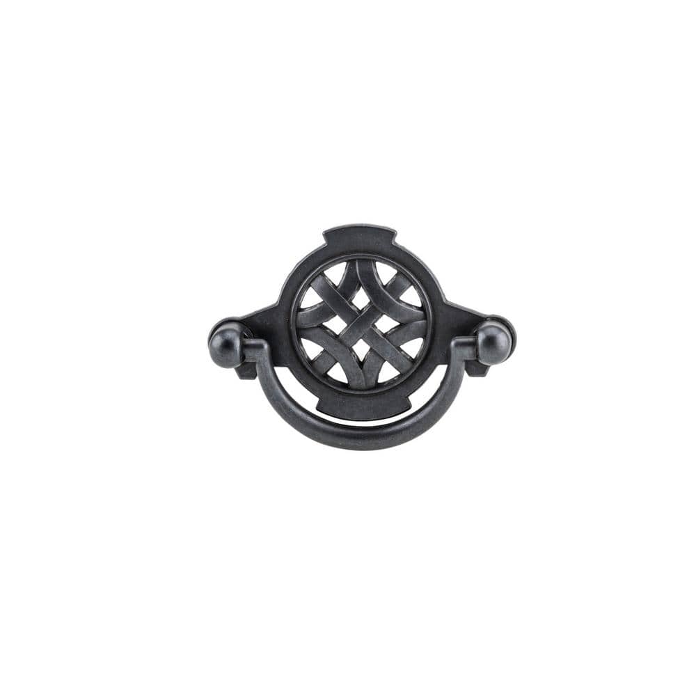 Richelieu 2-1/2 in. (64 mm) Center-to-Center Anthracite Traditional Pendant/Ring Cabinet Pull