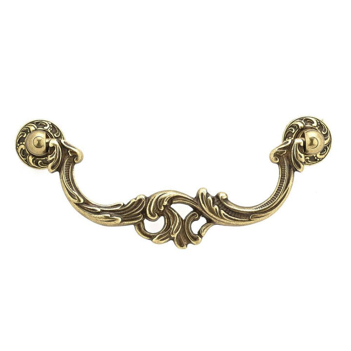 Richelieu 4-1/4 in. (108 mm) Center-to-Center Burnished Brass Traditional Pendant and Ring Pull