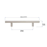 Richelieu 5-1/16 in. (128 mm) Center-to-Center Brushed Nickel Steel Contemporary Drawer Pull