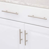 Richelieu 5-1/16 in. (128 mm) Center-to-Center Brushed Nickel Steel Contemporary Drawer Pull