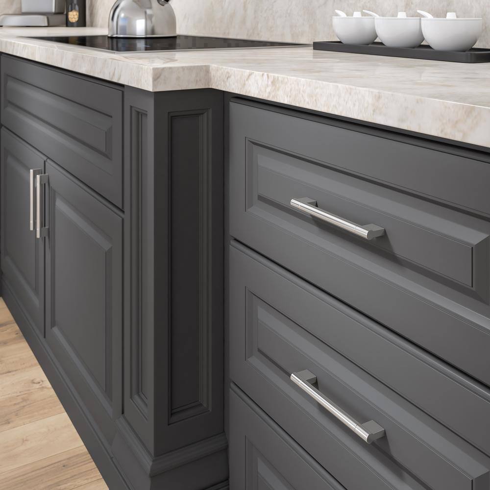 Richelieu Avellino 6-5/16 in. (160 mm) Center-to-Center Brushed Nickel Cabinet Bar Pull