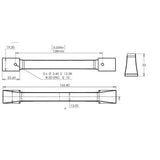 Richelieu 5-1/16 in. (128 mm) Center-to-Center Brushed Nickel Transitional Drawer Pull