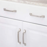 Richelieu 5-1/16 in. (128 mm) Center-to-Center Brushed Nickel Transitional Drawer Pull
