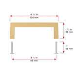 Richelieu 3-3/4 in. (96 mm) Aurum Brushed Gold Contemporary Drawer Pull