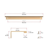 Richelieu Lincoln 7-9/16 in. (192 mm) Champagne Bronze Edge Cabinet Pull