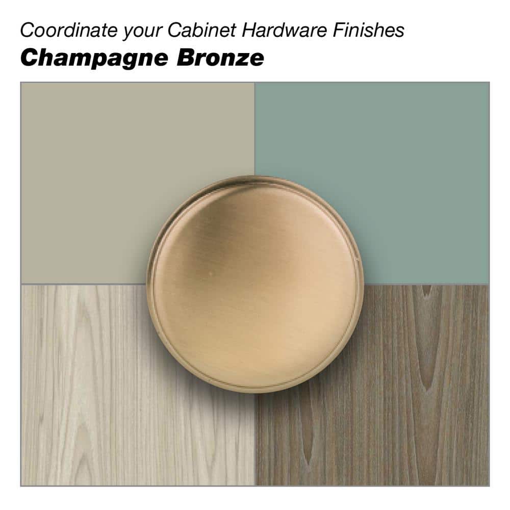 Richelieu Lincoln 7-9/16 in. (192 mm) Champagne Bronze Edge Cabinet Pull