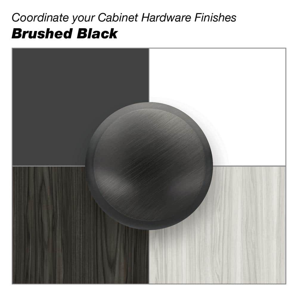 Richelieu 1 in. (25 mm) Brushed Black Contemporary Drawer Edge Pull