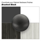 Richelieu 1 in. (25 mm) Brushed Black Contemporary Drawer Edge Pull