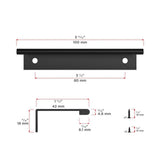 Richelieu 3-1/8 in. (80 mm) Center-to-Center Brushed Black Contemporary Edge Pull