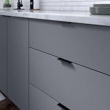 Richelieu 3-1/8 in. (80 mm) Center-to-Center Brushed Black Contemporary Edge Pull