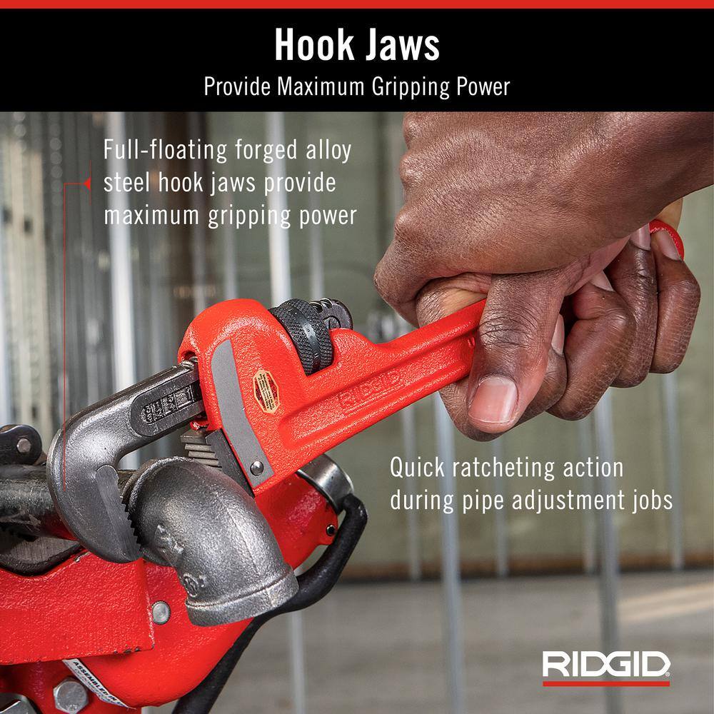 RIDGID Heavy-Duty Straight Pipe Wrench 3-Piece Bundle (10 in., 18 in., 24 in.)