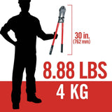 RIDGID 30 in. Model S30 Heavy-Duty Bolt Cutter with Hardened Alloy Steel Jaws, 1/2 in. Max Cut Capacity