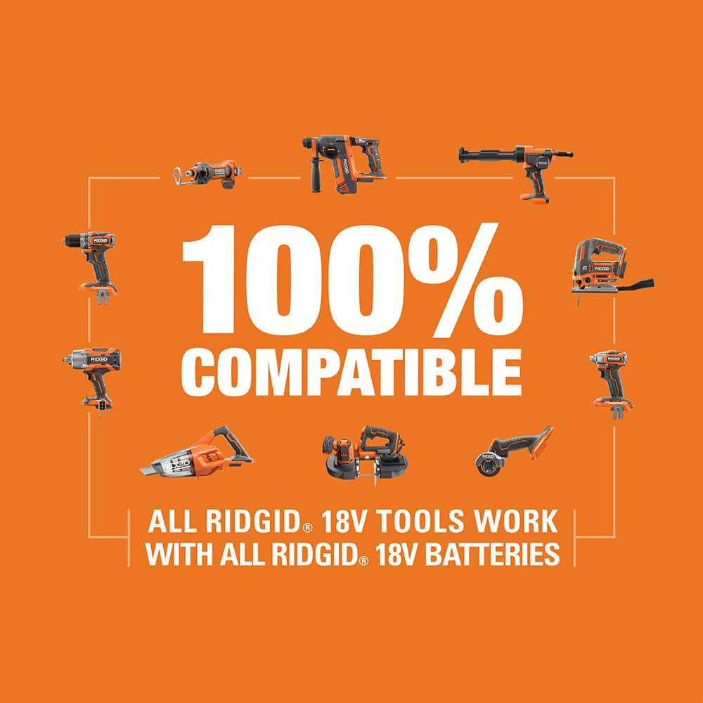 RIDGID 18V Brushless Cordless 18-Gauge 2-1/8 in. Brad Nailer with 4.0 Ah Lithium-Ion Battery
