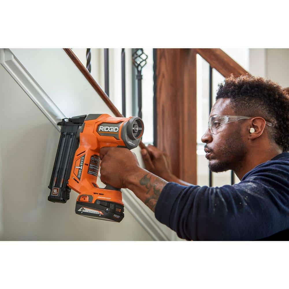 RIDGID 18V Brushless Cordless 18GA 2-1/8 in. Brad Nailer with 18V Brushless 16GA 2-1/2 in. Straight Finish Nailer (Tools Only)