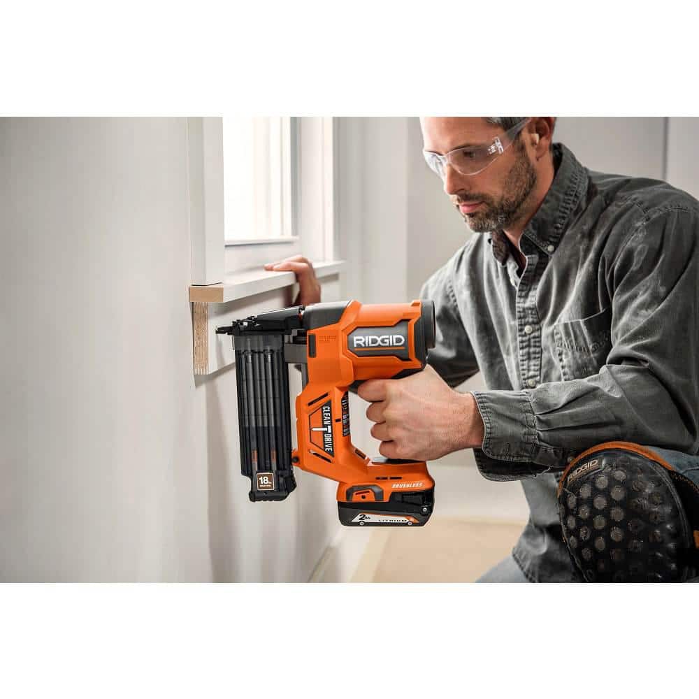 RIDGID 18V Brushless Cordless 18-Gauge 2-1/8 in. Brad Nailer with Brushless 7-1/4 in. Circular Saw (Tools Only)