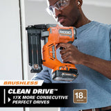 RIDGID 18V Brushless Cordless 18-Gauge 2-1/8 in. Brad Nailer with Brushless 7-1/4 in. Circular Saw (Tools Only)