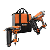 RIDGID Pneumatic 18-Gauge 2-1/8 in. Brad Nailer with CLEAN DRIVE Technology with Straight Finish Nailer