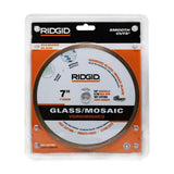 RIDGID 7 in. Glass Mosaic Tile Diamond Blade, 5/8 in. Arbor