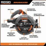 RIDGID 18V Starter Kit with (2) 4.0 Ah MAX Output Batteries and Charger with 18V Brushless Cordless 7-1/4 in. Circular Saw
