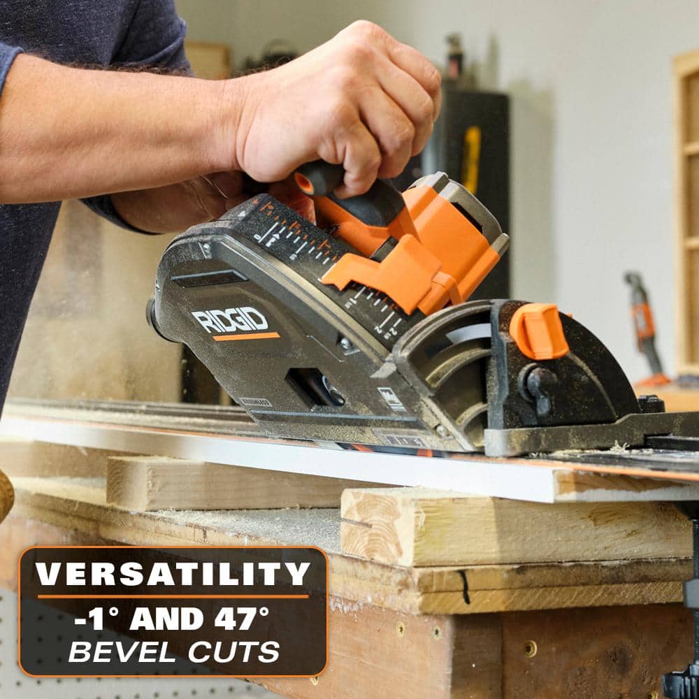 RIDGID 18V Brushless Cordless 6-1/2 in. Track Saw (Tool Only)