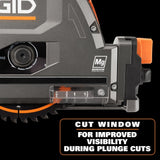 RIDGID 18V Brushless Cordless Track Saw (Tool Only) with (2) 55 in. Tracks