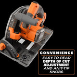RIDGID 18V Brushless Cordless Track Saw (Tool Only) with (2) 27.5 in. Tracks and (3) Track Saw Clamps