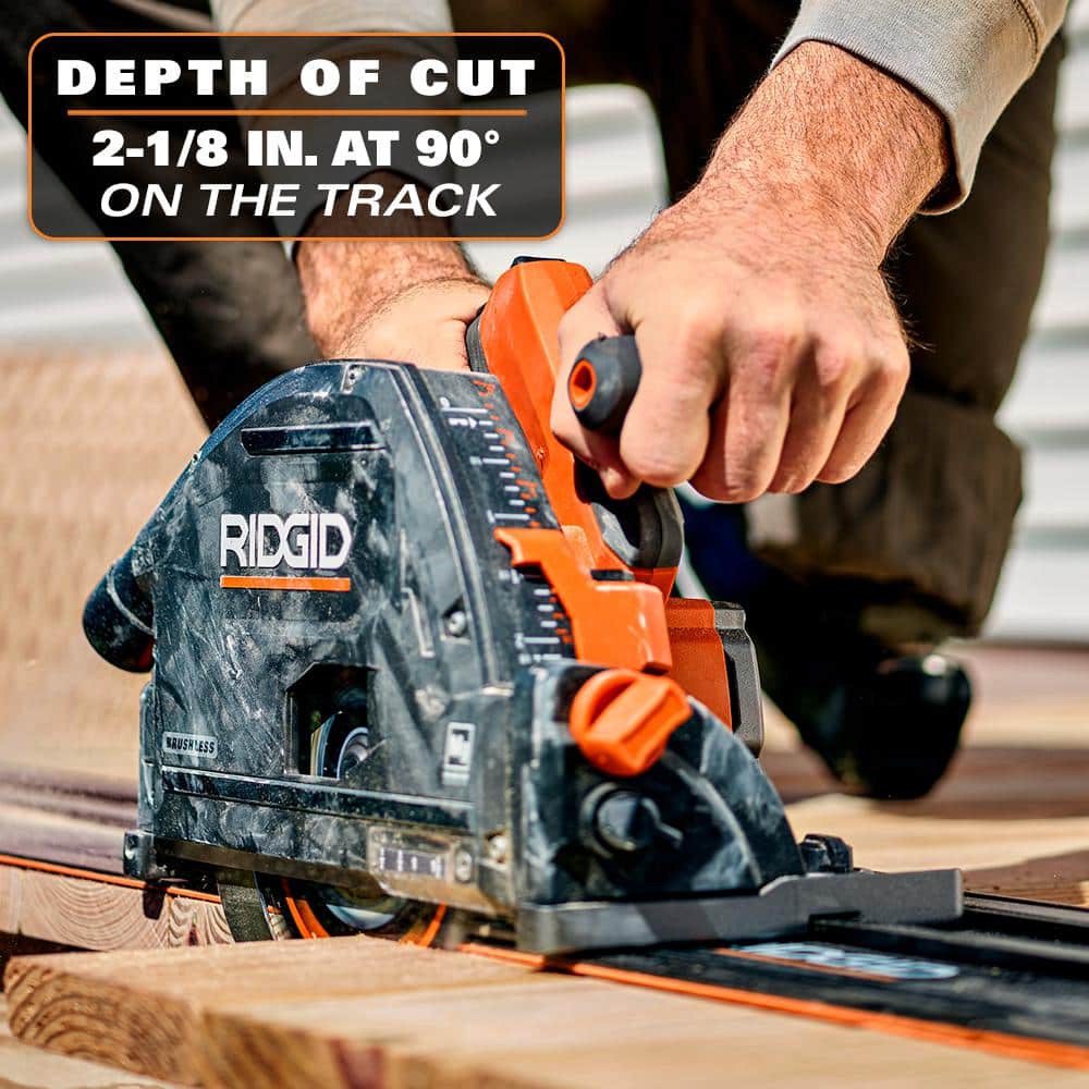 RIDGID 18V Brushless Cordless 6-1/2 in. Track Saw (Tool Only)